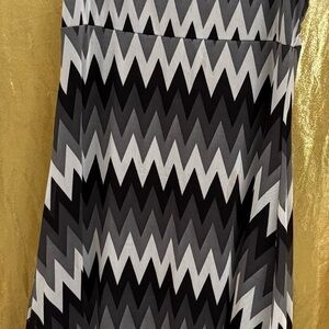 Athena Marie Black and Gray Zigzag Women's Skirt